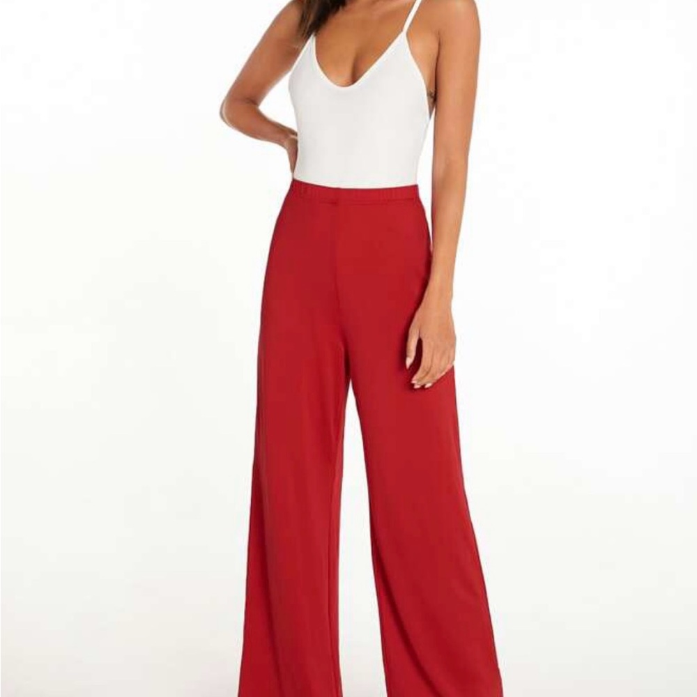 Forever 21 Scarlet Wide-Leg Trousers